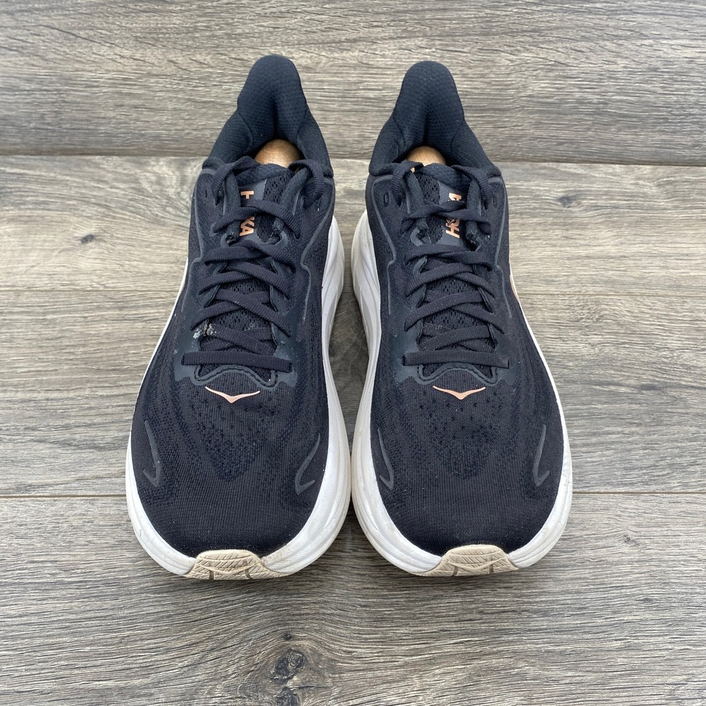 Hoka Women's Sneakers Black with Rose Gold Logo - Picture 8 of 13